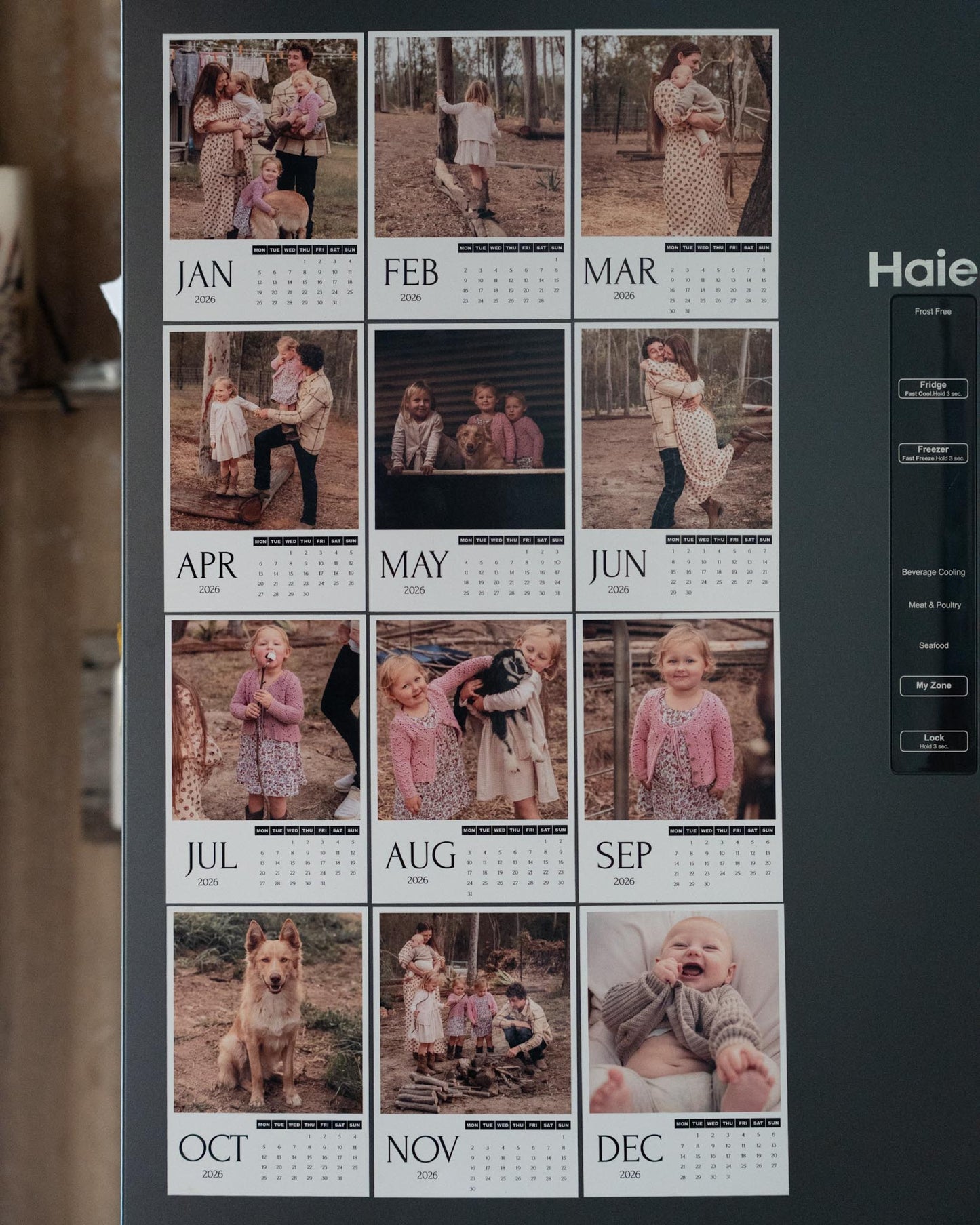 Personalised Magnetic Calendar (2026 Edition)