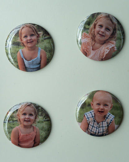 Personalised Photo Magnets 58mm Round